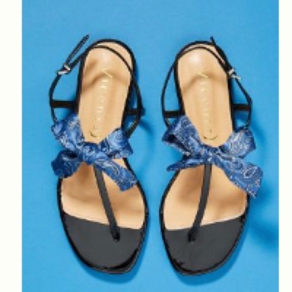 Anthropologie x Vicenza Bandana Bow Patent Leather